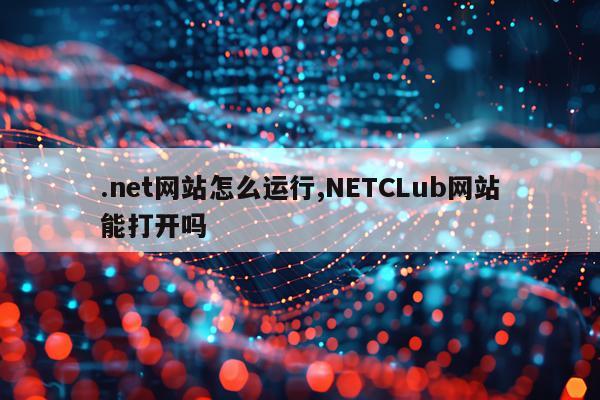 .net网站怎么运行,NETCLub网站能打开吗
