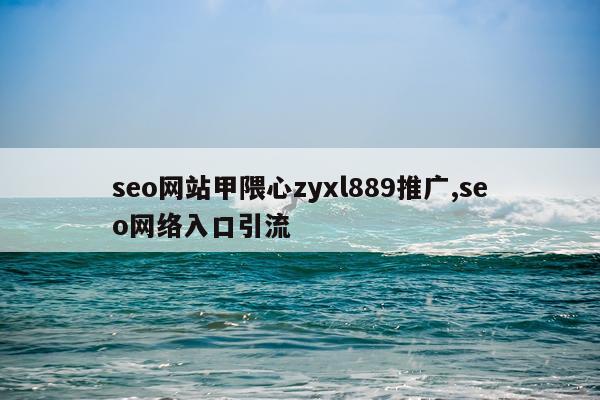 seo网站甲隈心zyxl889推广,seo网络入口引流