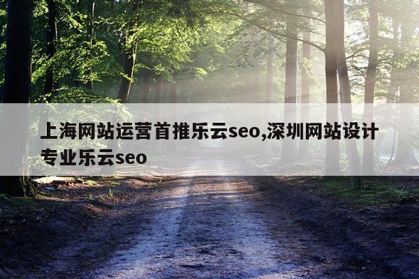 上海网站运营首推乐云seo,深圳网站设计专业乐云seo