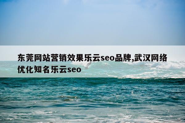 东莞网站营销效果乐云seo品牌,武汉网络优化知名乐云seo