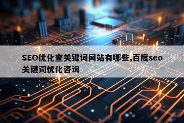 SEO优化查关键词网站有哪些,百度seo关键词优化咨询