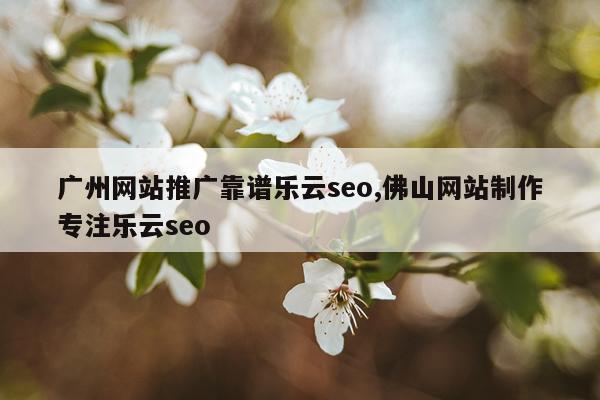 广州网站推广靠谱乐云seo,佛山网站制作专注乐云seo
