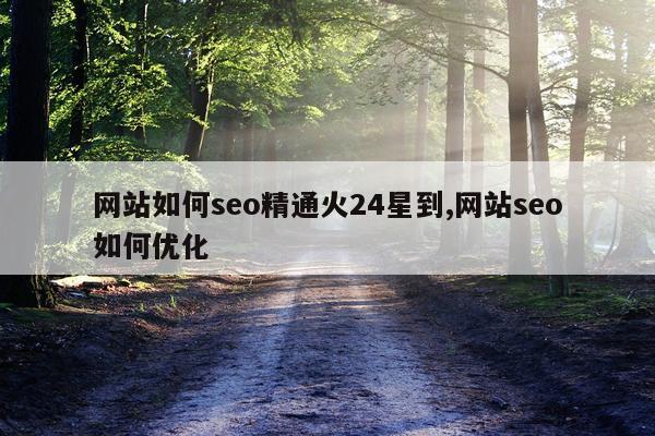 网站如何seo精通火24星到,网站seo如何优化