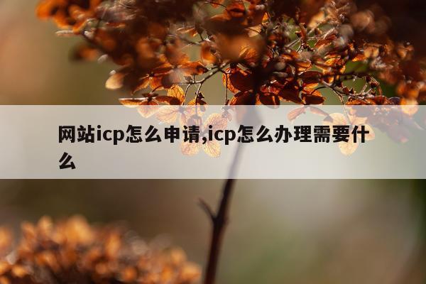 网站icp怎么申请,icp怎么办理需要什么