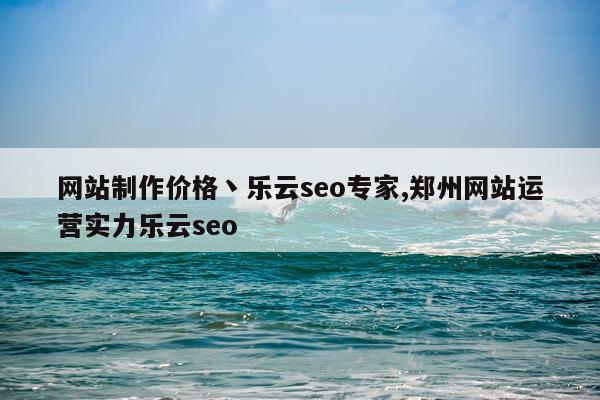 网站制作价格丶乐云seo专家,郑州网站运营实力乐云seo