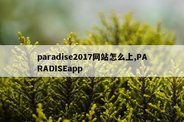 paradise2017网站怎么上,PARADISEapp