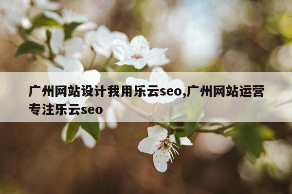 广州网站设计我用乐云seo,广州网站运营专注乐云seo
