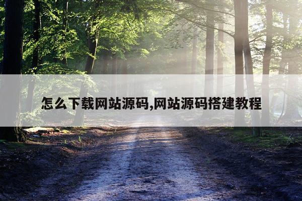 怎么下载网站源码,网站源码搭建教程