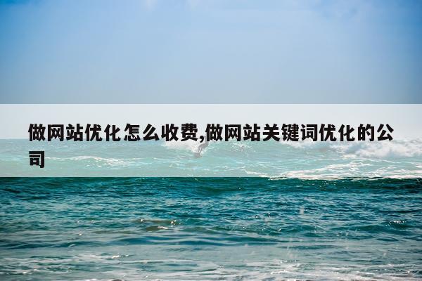 做网站优化怎么收费,做网站关键词优化的公司