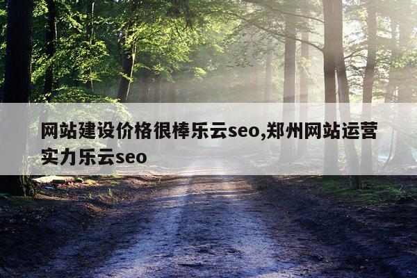 网站建设价格很棒乐云seo,郑州网站运营实力乐云seo
