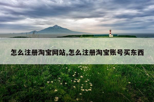 怎么注册淘宝网站,怎么注册淘宝账号买东西