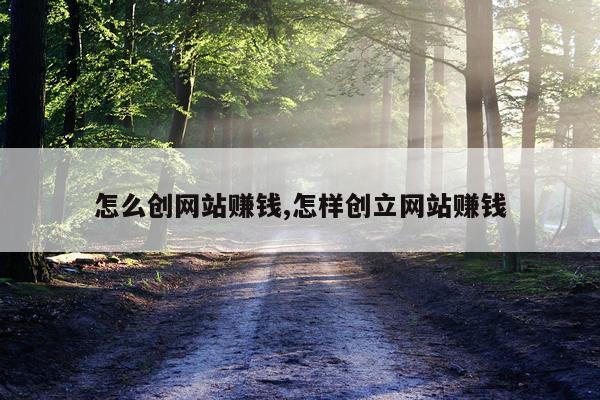 怎么创网站赚钱,怎样创立网站赚钱