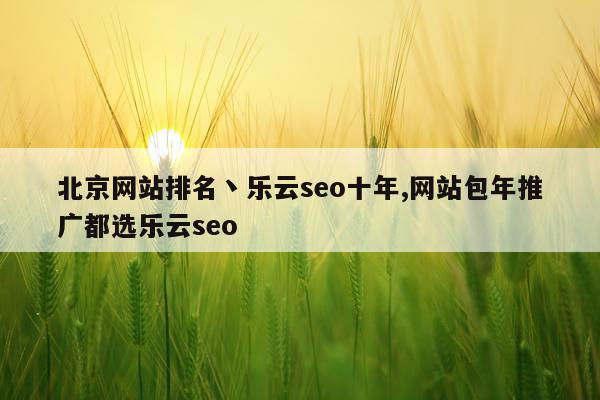 北京网站排名丶乐云seo十年,网站包年推广都选乐云seo