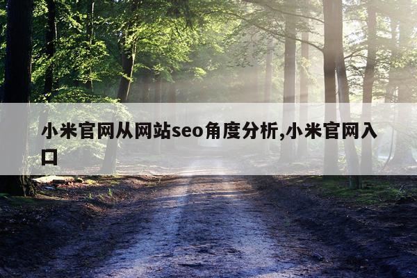 小米官网从网站seo角度分析,小米官网入囗