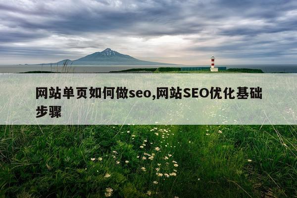 网站单页如何做seo,网站SEO优化基础步骤