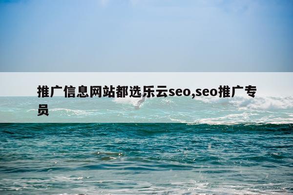推广信息网站都选乐云seo,seo推广专员