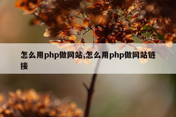 怎么用php做网站,怎么用php做网站链接
