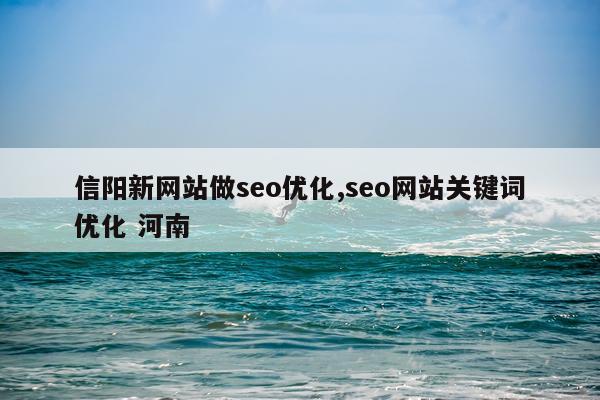 信阳新网站做seo优化,seo网站关键词优化 河南