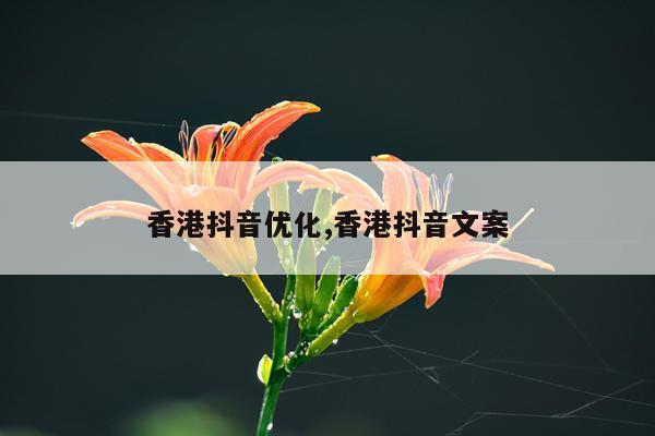 香港抖音优化,香港抖音文案