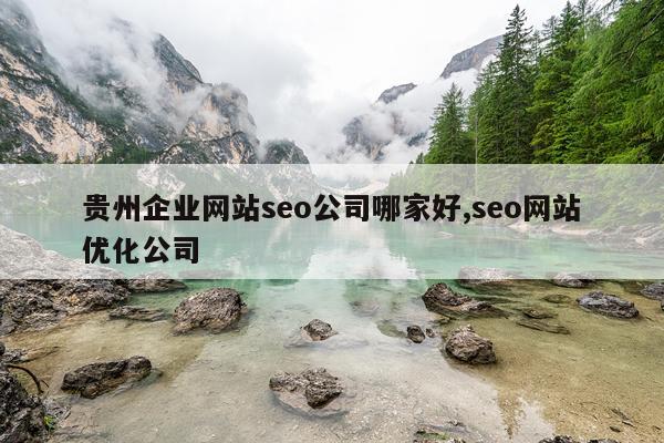 贵州企业网站seo公司哪家好,seo网站优化公司