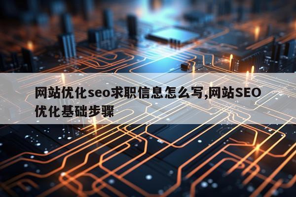 网站优化seo求职信息怎么写,网站SEO优化基础步骤