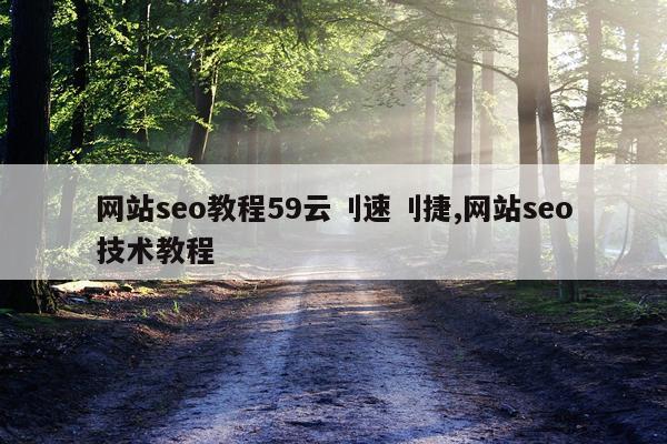网站seo教程59云刂速刂捷,网站seo技术教程