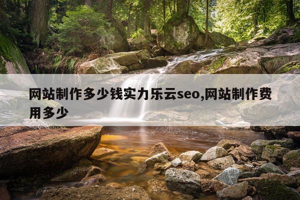网站制作多少钱实力乐云seo,网站制作费用多少