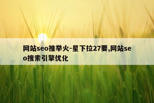 网站seo推举火-星下拉27要,网站seo搜索引擎优化