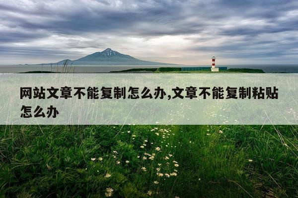网站文章不能复制怎么办,文章不能复制粘贴怎么办